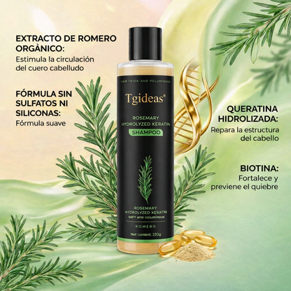 Shampoo de Queratina Hidrolizada con Romero