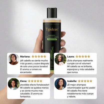 Shampoo de Queratina Hidrolizada con Romero