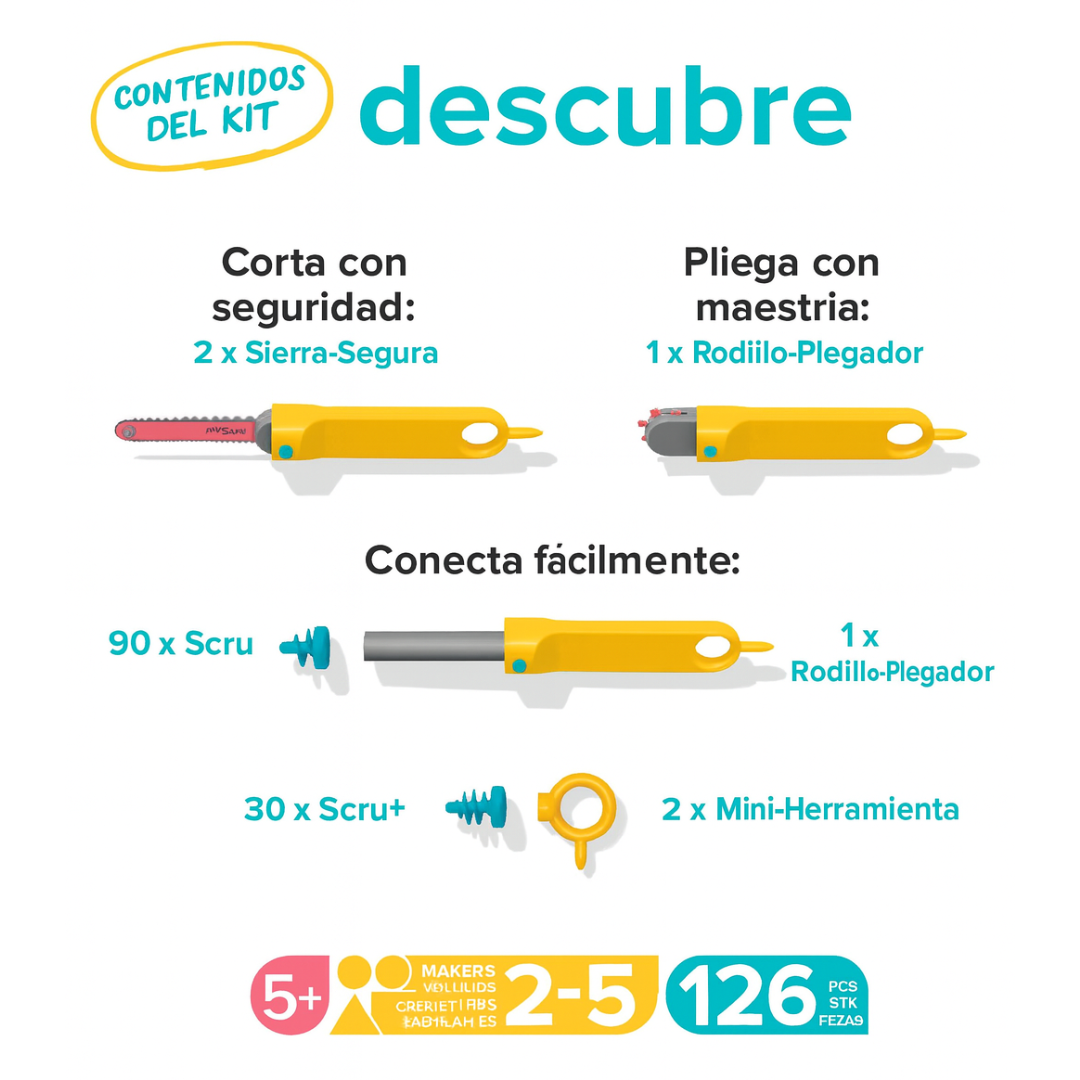 Makedo - Kit Descubre